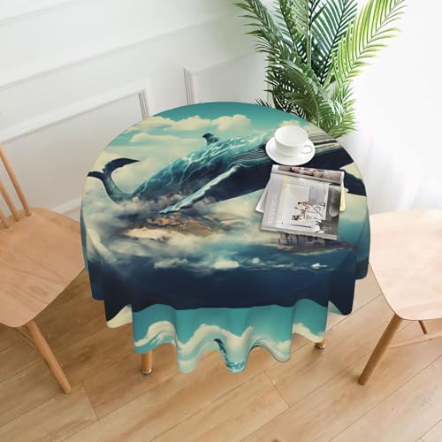 YTUOPWE Fantastische runde dekorative Tischdecke mit Walmuster, 152,4 cm, für Innen- und Außenbereich, Partys, Hochzeiten YTUOPWE Fantastische runde dekorative Tischdecke mit Walmuster, 152,4 cm, für Innen- und Außenbereich, Partys, Hochzeiten von YTUOPWE