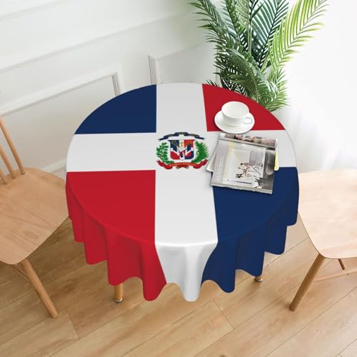 YTUOPWE Runde dekorative Tischdecke, Dominikanische Republik, 152,4 cm, für Innen- und Außenbereich, Partys, Hochzeiten von YTUOPWE