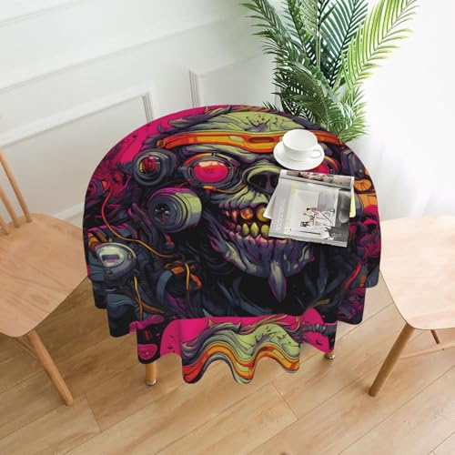 YTUOPWE Runde dekorative Tischdecke, Punk-Affen-Muster, 152,4 cm, für Innen- und Außenbereich, Partys, Hochzeiten YTUOPWE Runde dekorative Tischdecke, Punk-Affen-Muster, 152,4 cm, für Innen- und Außenbereich, Partys, Hochzeiten von YTUOPWE