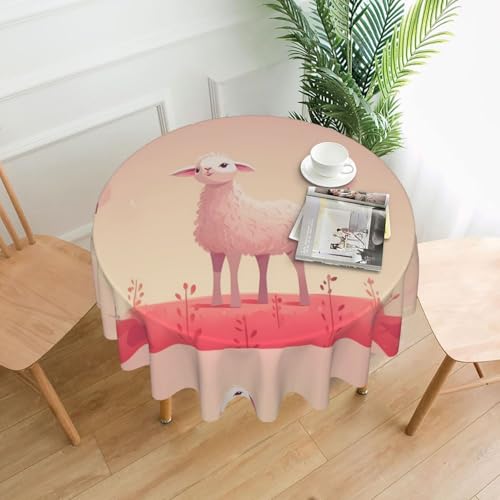 YTUOPWE Runde dekorative Tischdecke, Schaf-Muster, 152,4 cm, für Innen- und Außenbereich, Partys, Hochzeiten YTUOPWE Runde dekorative Tischdecke, Schaf-Muster, 152,4 cm, für Innen- und Außenbereich, Partys, Hochzeiten von YTUOPWE