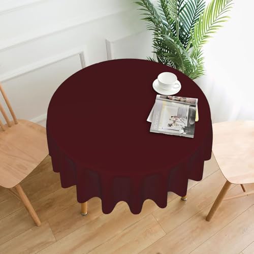 YTUOPWE Runde dekorative Tischdecke, Weinrot, 152,4 cm, für Essen im Innen- und Außenbereich, Partys, Hochzeiten YTUOPWE Runde dekorative Tischdecke, Weinrot, 152,4 cm, für Essen im Innen- und Außenbereich, Partys, Hochzeiten von YTUOPWE