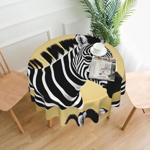 YTUOPWE Runde dekorative Tischdecke, Zebramuster, 152,4 cm, für Innen- und Außenbereich, Partys, Hochzeiten, Schwarz und Weiß YTUOPWE Runde dekorative Tischdecke, Zebramuster, 152,4 cm, für Innen- und Außenbereich, Partys, Hochzeiten, Schwarz und Weiß von YTUOPWE