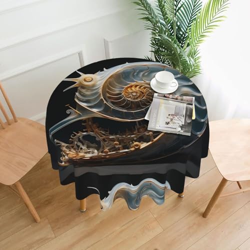 YTUOPWE Runde dekorative Tischdecke, mechanisches Muschelmuster, 152,4 cm, für Innen- und Außenbereich, Partys, Hochzeiten YTUOPWE Runde dekorative Tischdecke, mechanisches Muschelmuster, 152,4 cm, für Innen- und Außenbereich, Partys, Hochzeiten von YTUOPWE