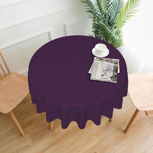 YTUOPWE Runde dekorative Tischdecke mit Auberginenmuster, für Innen- und Außenbereich, Partys, Hochzeiten, 152,4 cm, Violett YTUOPWE Runde dekorative Tischdecke mit Auberginenmuster, für Innen- und Außenbereich, Partys, Hochzeiten, 152,4 cm, Violett von YTUOPWE