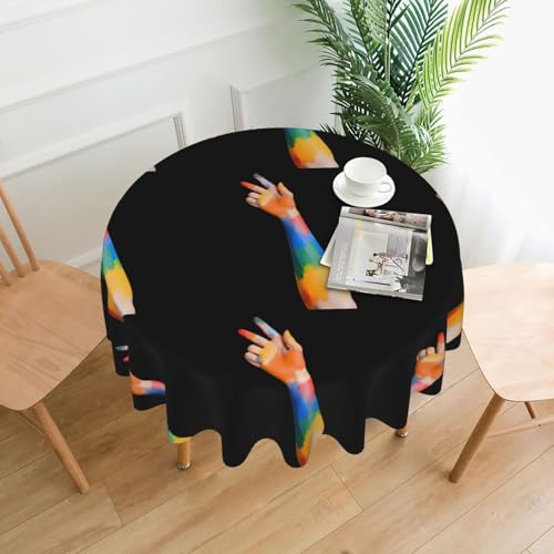 YTUOPWE Runde dekorative Tischdecke mit Graffiti-Armmuster, 152,4 cm, für Innen- und Außenbereich, Partys, Hochzeiten YTUOPWE Runde dekorative Tischdecke mit Graffiti-Armmuster, 152,4 cm, für Innen- und Außenbereich, Partys, Hochzeiten von YTUOPWE