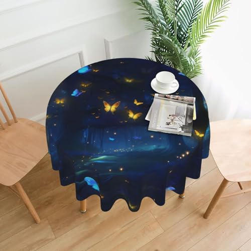YTUOPWE Runde dekorative Tischdecke mit Nachtmuster, 152,4 cm, für Innen- und Außenbereich, Partys, Hochzeiten YTUOPWE Runde dekorative Tischdecke mit Nachtmuster, 152,4 cm, für Innen- und Außenbereich, Partys, Hochzeiten von YTUOPWE