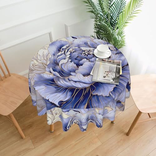 YTUOPWE Runde dekorative Tischdecke mit Pfingstrosenmuster, 152,4 cm, für Innen- und Außenbereich, Partys, Hochzeiten YTUOPWE Runde dekorative Tischdecke mit Pfingstrosenmuster, 152,4 cm, für Innen- und Außenbereich, Partys, Hochzeiten von YTUOPWE