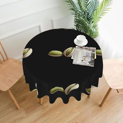 YTUOPWE Runde dekorative Tischdecke mit geschältem Pistazienmuster, 152,4 cm, für Innen- und Außenbereich, Partys, Hochzeiten YTUOPWE Runde dekorative Tischdecke mit geschältem Pistazienmuster, 152,4 cm, für Innen- und Außenbereich, Partys, Hochzeiten von YTUOPWE