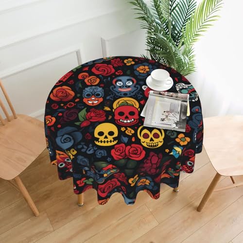 YTUOPWE Witzige runde dekorative Tischdecke mit aufgedrucktem Muster, für Innen- und Außenbereich, Partys, Hochzeiten YTUOPWE Witzige runde dekorative Tischdecke mit aufgedrucktem Muster, für Innen- und Außenbereich, Partys, Hochzeiten von YTUOPWE