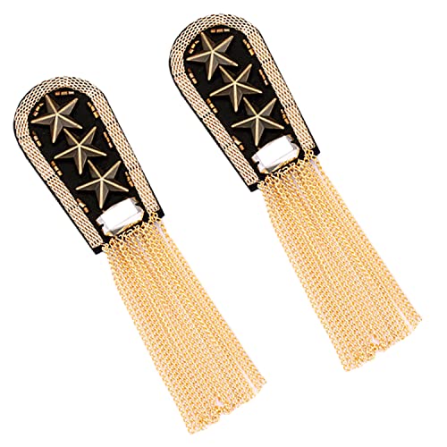 YTYKINOY 1 Paar Stern-Quasten-Gliederkette mit Schulterklappen (Gold) von YTYKINOY