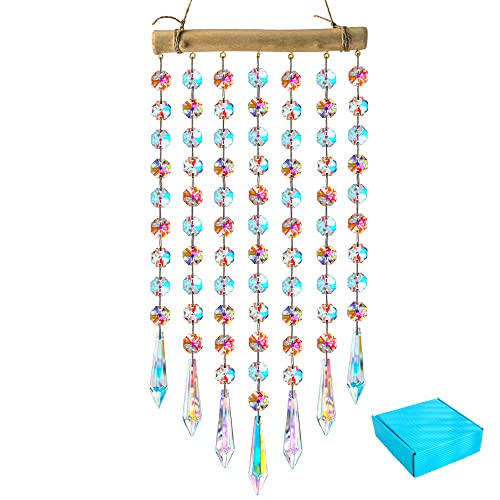 Kristallprisma zum Aufhängen, Ornament, Kristall, Windspiel, bunte Glasperlen, Kettenanhänger, dekoratives Mobile von YU FENG