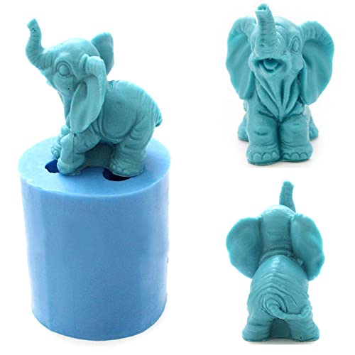 DIY Handwerk Silikon Seifenform Handgemachte Seifenformen für Seife Herstellung Silikon Kerze Wachs Harz Form 3D Elefant (11211) von YU08