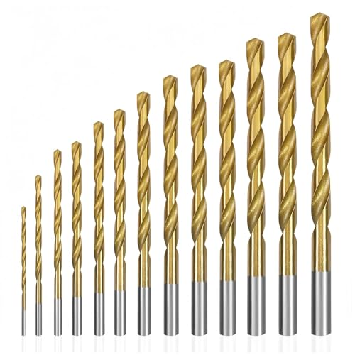 13pcs hohe Kobalt -Drehbohrmaschinen -Sets, Sechskantbohrer -Bit -Set für Holz und dünne Edelstahlplatten, Metallbohrer für Installateure und Heimgebrauch 13pcs hohe Kobalt -Drehbohrmaschinen -Sets, Sechskantbohrer -Bit -Set für Holz und dünne Edelstahlplatten, Metallbohrer für Installateure und Heimgebrauch von YUAEB biao Boutique Shop UK