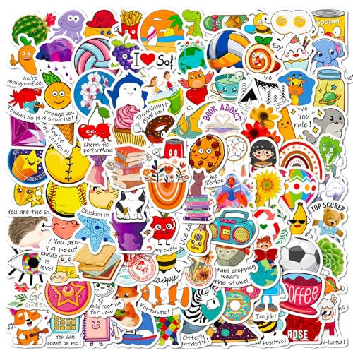 100 Stücke Sticker Mädchen Aesthetic Set Vsco Laptop Aufkleber Set Vinyl Sticker für Motorrad Laptop Koffer Skateboard Notebook Scrapbook Fahrrad Gitarre MacBook iPad (A) von YUANHEHE