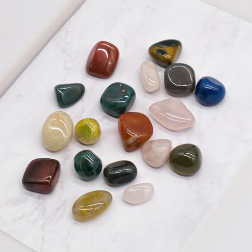 100g halbedelsteine edelsteine heilsteine Kristalle Heilsteine Set für Vasen, Glückssteine, Trommelsteinen, Kristalle Steine Stapelsteine Deko Steine Edelstein Set im Bunten Zur Dekosteine (B) von YUANHEHE
