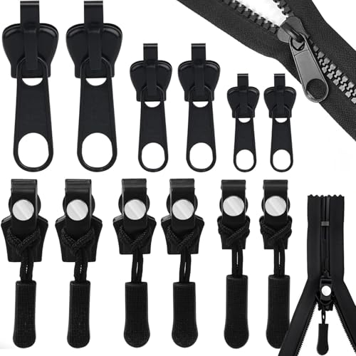 24er Set Abnehmbare Universal Reißverschluss-Zipper, Metall Reißverschluss Zipper Ersatz für Jacken, Taschen, Rucksäcke und mehr – Hochwertige Zipper für Reparaturen und DIY-Projekte 24er Set Abnehmbare Universal Reißverschluss-Zipper, Metall Reißverschluss Zipper Ersatz für Jacken, Taschen, Rucksäcke und mehr – Hochwertige Zipper für Reparaturen und DIY-Projekte von YUANHEHE