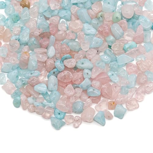300 Stück Edelsteinperlen Mit Bohrung Edelsteine Mit Loch Unregelmäßige Edelstein Perlen Zum Auffädeln Edelsteinperlen Mit Loch Für Die Schmuckherstellung,Ohrringe,Ring,Diy-zubehör (rot und blau) von YUANHEHE