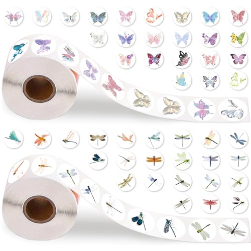 400 Stück Assorted Schmetterling Blume Aufkleber Rolle Schmetterling Sticker Mädchen Bunte Schmetterlinge Sticker Klasse Belohnung Aufkleber Für Diy Deko Wand Fenster Laptop Wasserflaschen von YUANHEHE