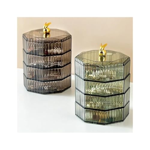YUANYIYS Acryl-Schmuckschatulle mit Griff, transparenter Schmuck-Organizer für Damen, tragbare Aufbewahrungsbox für Ringe, Halsketten, Ohrringe (B) von YUANYIYS