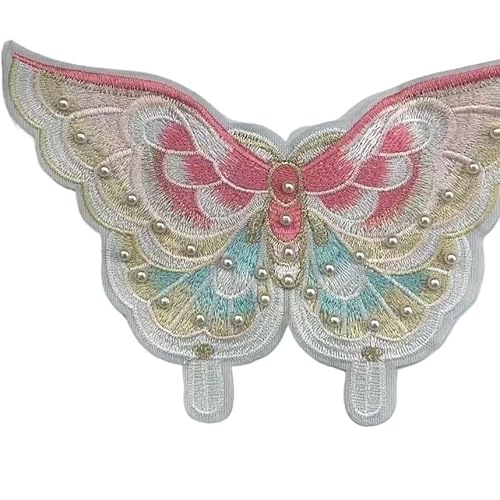 Nähstoff-Applikationen, 3D-Stickerei-Patch, Stickapplikation, Spitzenband, 3D-Blumenperlen, Pailletten-Spitzen-Applikation, Motiv for Nähen, Brauthochzeit von YUBAOLI