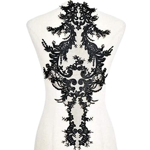 Nähstoff Applikationen,Stickerei Applikation,3D Stickdatei Aufnäher,3D Blumen Perlen Pailletten Spitze Applikation Motiv Nähen Braut Hochzeit von YUBAOLI