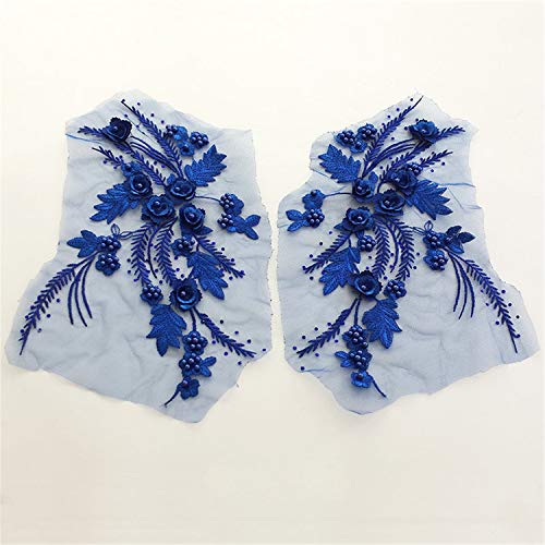 Stoffapplikationen for Nähen, Stickapplikationen, 3D-Stickpatch, 3D-Blumenspitzenapplikation mit Perlen, Stickerei-Spitzenmotiv-Patch for Nähen von Applikationen for Brautkleider, Abendkleider, Schlei Stoffapplikationen for Nähen, Stickapplikationen, 3D-Stickpatch, 3D-Blumenspitzenapplikation mit Perlen, Stickerei-Spitzenmotiv-Patch for Nähen von Applikationen for Brautkleider, Abendkleider, Schlei von YUBAOLI