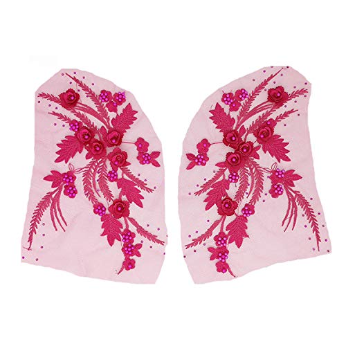 Stoffapplikationen for Nähen, Stickapplikationen, 3D-Stickpatch, 3D-Blumenspitzenapplikation mit Perlen, Stickerei-Spitzenmotiv-Patch for Nähen von Applikationen for Brautkleider, Abendkleider, Schlei Stoffapplikationen for Nähen, Stickapplikationen, 3D-Stickpatch, 3D-Blumenspitzenapplikation mit Perlen, Stickerei-Spitzenmotiv-Patch for Nähen von Applikationen for Brautkleider, Abendkleider, Schlei von YUBAOLI