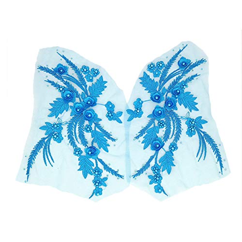 Stoffapplikationen for Nähen, Stickapplikationen, 3D-Stickpatch, 3D-Blumenspitzenapplikation mit Perlen, Stickerei-Spitzenmotiv-Patch for Nähen von Applikationen for Brautkleider, Abendkleider, Schlei Stoffapplikationen for Nähen, Stickapplikationen, 3D-Stickpatch, 3D-Blumenspitzenapplikation mit Perlen, Stickerei-Spitzenmotiv-Patch for Nähen von Applikationen for Brautkleider, Abendkleider, Schlei von YUBAOLI
