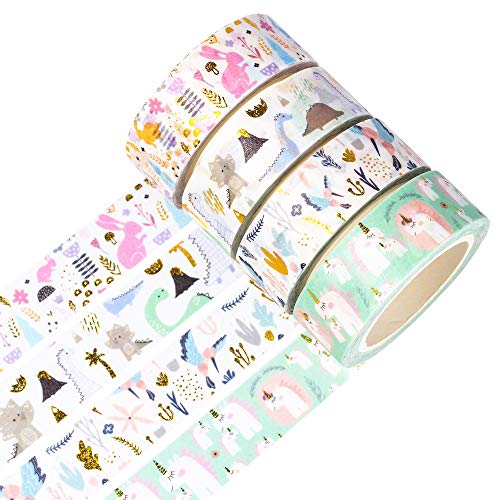 YUBBAEX Washi Tape Gold 4 Rollen Masking Tape Klebeband bunt für Scrapbooking DIY Handwerk YUBBAEX Washi Tape Gold 4 Rollen Masking Tape Klebeband bunt für Scrapbooking DIY Handwerk von YUBBAEX