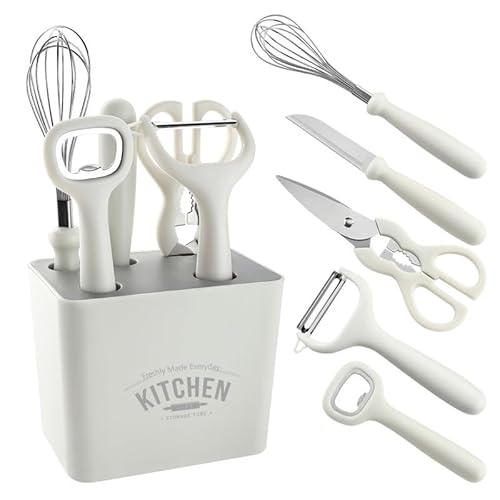 Küchenmesser-Set aus Edelstahl mit 6-teiligem Aufbewahrungsset, Melonenkombinationsscheren-Set Küchenmesser-Set aus Edelstahl mit 6-teiligem Aufbewahrungsset, Melonenkombinationsscheren-Set von YUBEIER