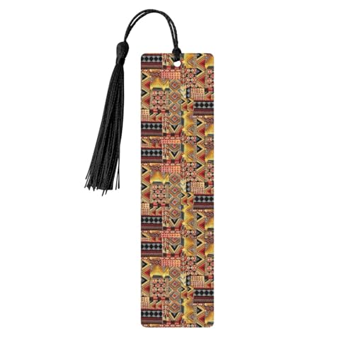 Afrikanische Textil-Patchwork-Druck, Holz-Lesezeichen, niedliche Lesezeichen, Etiketten-Ornament für Dekoration, Handwerk, Dekorationen zum Lesen, 5 Stück Afrikanische Textil-Patchwork-Druck, Holz-Lesezeichen, niedliche Lesezeichen, Etiketten-Ornament für Dekoration, Handwerk, Dekorationen zum Lesen, 5 Stück von YUBVCF
