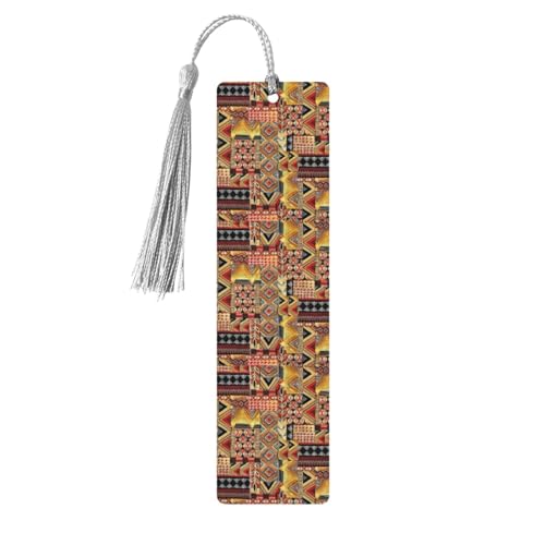 Afrikanische Textil-Patchwork-Druck, Holz-Lesezeichen, niedliche Lesezeichen, Etiketten-Ornament für Dekoration, Handwerk, Dekorationen zum Lesen, 5 Stück Afrikanische Textil-Patchwork-Druck, Holz-Lesezeichen, niedliche Lesezeichen, Etiketten-Ornament für Dekoration, Handwerk, Dekorationen zum Lesen, 5 Stück von YUBVCF