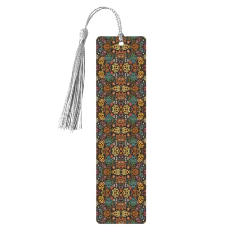 Bunte Lesezeichen mit Totenkopf-Motiv, aus Holz, niedliche Lesezeichen, Etikett, Ornament für Dekoration, Handwerk, Dekorationen zum Lesen, 5 Stück Bunte Lesezeichen mit Totenkopf-Motiv, aus Holz, niedliche Lesezeichen, Etikett, Ornament für Dekoration, Handwerk, Dekorationen zum Lesen, 5 Stück von YUBVCF