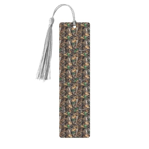 Cold Tree Camouflage-Druck, Holz-Lesezeichen, niedliche Lesezeichen, Etikett, Ornament für Dekoration, Handwerk, Dekorationen zum Lesen, 5 Stück von YUBVCF