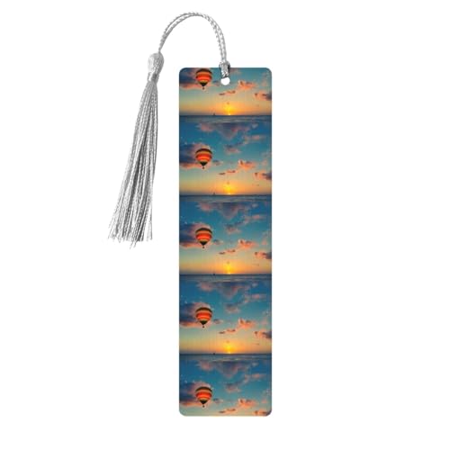 Heißluftballon-Lesezeichen mit Sonnenuntergang, 5 Stück, niedliche Lesezeichen, Etikett, Ornament für Dekoration, Handwerk, Dekorationen zum Lesen Heißluftballon-Lesezeichen mit Sonnenuntergang, 5 Stück, niedliche Lesezeichen, Etikett, Ornament für Dekoration, Handwerk, Dekorationen zum Lesen von YUBVCF