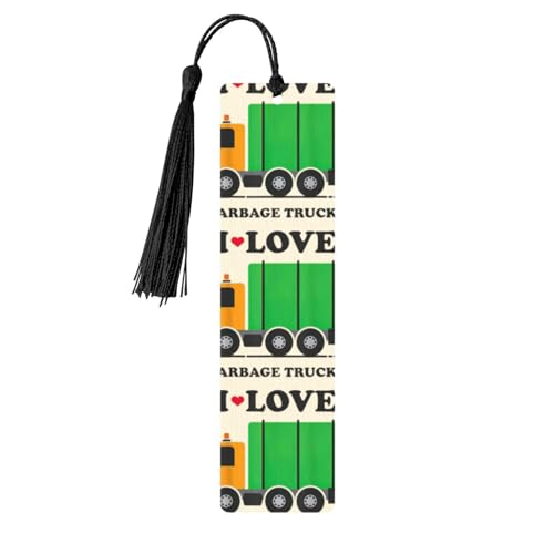 Holz-Lesezeichen mit Aufschrift "I Love Garbage Trucks", niedliche Lesezeichen, Etikett, Ornament für Dekoration, Handwerk, Dekorationen zum Lesen, 5 Stück Holz-Lesezeichen mit Aufschrift "I Love Garbage Trucks", niedliche Lesezeichen, Etikett, Ornament für Dekoration, Handwerk, Dekorationen zum Lesen, 5 Stück von YUBVCF