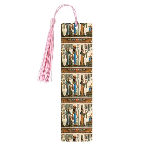 Holz-Lesezeichen mit Frauen im alten Ägypten, niedliche Lesezeichen, Etikett, Ornament für Dekoration, Handwerk, Dekorationen zum Lesen, 5 Stück von YUBVCF
