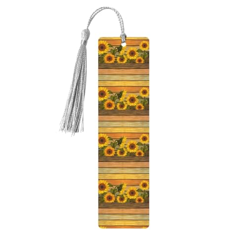 Holz-Lesezeichen mit Sonnenblumen-Druck, niedliche Lesezeichen, Etiketten-Ornament für Dekoration, Handwerk, Dekorationen zum Lesen, 5 Stück Holz-Lesezeichen mit Sonnenblumen-Druck, niedliche Lesezeichen, Etiketten-Ornament für Dekoration, Handwerk, Dekorationen zum Lesen, 5 Stück von YUBVCF