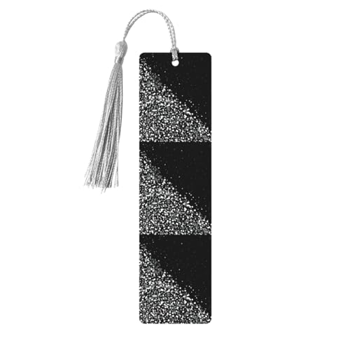 Holz-Lesezeichen mit schwarz-weißem Glitzer-Druck, niedliche Lesezeichen, Etiketten-Ornament für Dekoration, Handwerk, Dekorationen zum Lesen, 5 Stück Holz-Lesezeichen mit schwarz-weißem Glitzer-Druck, niedliche Lesezeichen, Etiketten-Ornament für Dekoration, Handwerk, Dekorationen zum Lesen, 5 Stück von YUBVCF