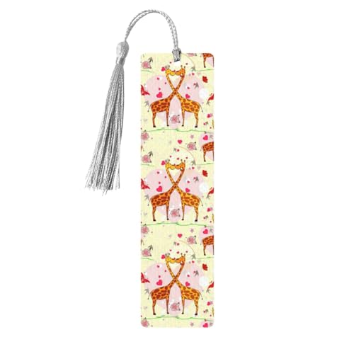Lesezeichen aus Holz, Motiv: Giraffe, Herz, Blume, Schmetterling, Druck, 5 Stück, niedliche Lesezeichen, Etikett, Ornament für Dekoration, Handwerk, Dekorationen zum Lesen Lesezeichen aus Holz, Motiv: Giraffe, Herz, Blume, Schmetterling, Druck, 5 Stück, niedliche Lesezeichen, Etikett, Ornament für Dekoration, Handwerk, Dekorationen zum Lesen von YUBVCF