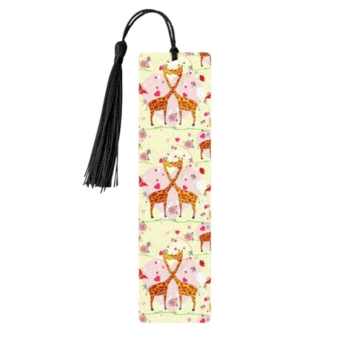 Lesezeichen aus Holz, Motiv: Giraffe, Herz, Blume, Schmetterling, Druck, 5 Stück, niedliche Lesezeichen, Etikett, Ornament für Dekoration, Handwerk, Dekorationen zum Lesen Lesezeichen aus Holz, Motiv: Giraffe, Herz, Blume, Schmetterling, Druck, 5 Stück, niedliche Lesezeichen, Etikett, Ornament für Dekoration, Handwerk, Dekorationen zum Lesen von YUBVCF