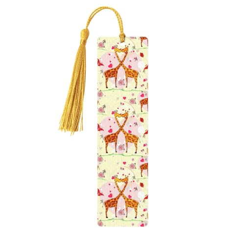 Lesezeichen aus Holz, Motiv: Giraffe, Herz, Blume, Schmetterling, Druck, 5 Stück, niedliche Lesezeichen, Etikett, Ornament für Dekoration, Handwerk, Dekorationen zum Lesen Lesezeichen aus Holz, Motiv: Giraffe, Herz, Blume, Schmetterling, Druck, 5 Stück, niedliche Lesezeichen, Etikett, Ornament für Dekoration, Handwerk, Dekorationen zum Lesen von YUBVCF