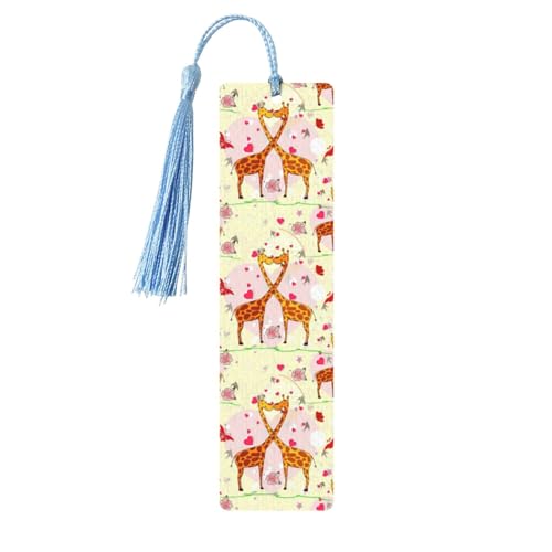 Lesezeichen aus Holz, Motiv: Giraffe, Herz, Blume, Schmetterling, Druck, 5 Stück, niedliche Lesezeichen, Etikett, Ornament für Dekoration, Handwerk, Dekorationen zum Lesen Lesezeichen aus Holz, Motiv: Giraffe, Herz, Blume, Schmetterling, Druck, 5 Stück, niedliche Lesezeichen, Etikett, Ornament für Dekoration, Handwerk, Dekorationen zum Lesen von YUBVCF