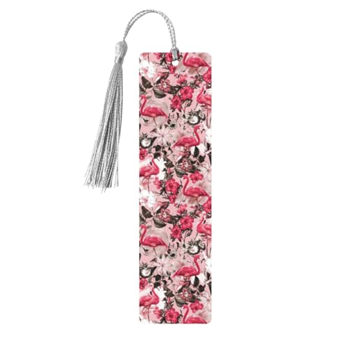 Lesezeichen mit Flamingo-Blumendruck, 5 Stück, niedliche Lesezeichen, Etikett, Ornament für Dekoration, Handwerk, Dekorationen zum Lesen Lesezeichen mit Flamingo-Blumendruck, 5 Stück, niedliche Lesezeichen, Etikett, Ornament für Dekoration, Handwerk, Dekorationen zum Lesen von YUBVCF