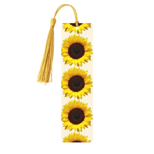 Lesezeichen mit Sonnenblumen-Hintergrund, 5 Stück, niedliche Lesezeichen, Etiketten-Ornament für Dekoration, Handwerk, Dekorationen zum Lesen Lesezeichen mit Sonnenblumen-Hintergrund, 5 Stück, niedliche Lesezeichen, Etiketten-Ornament für Dekoration, Handwerk, Dekorationen zum Lesen von YUBVCF