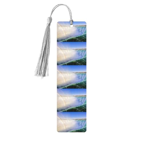 Lesezeichen mit Wasserfall- und Regenbogen-Druck, 5 Stück, niedliche Lesezeichen, Etiketten-Ornament für Dekoration, Handwerk, Dekorationen zum Lesen Lesezeichen mit Wasserfall- und Regenbogen-Druck, 5 Stück, niedliche Lesezeichen, Etiketten-Ornament für Dekoration, Handwerk, Dekorationen zum Lesen von YUBVCF