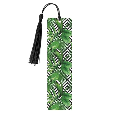 Lesezeichen mit tropischen Blättern, 5 Stück, niedliche Lesezeichen, Etikett, Ornament für Dekoration, Handwerk, Dekorationen zum Lesen von YUBVCF