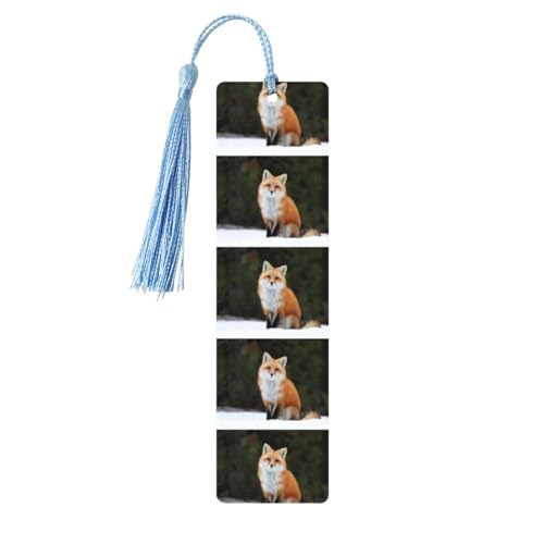 Lustiger Fuchs-Druck, Holz-Lesezeichen, niedliche Lesezeichen, Etikett, Ornament für Dekoration, Handwerk, Dekorationen zum Lesen, 5 Stück Lustiger Fuchs-Druck, Holz-Lesezeichen, niedliche Lesezeichen, Etikett, Ornament für Dekoration, Handwerk, Dekorationen zum Lesen, 5 Stück von YUBVCF