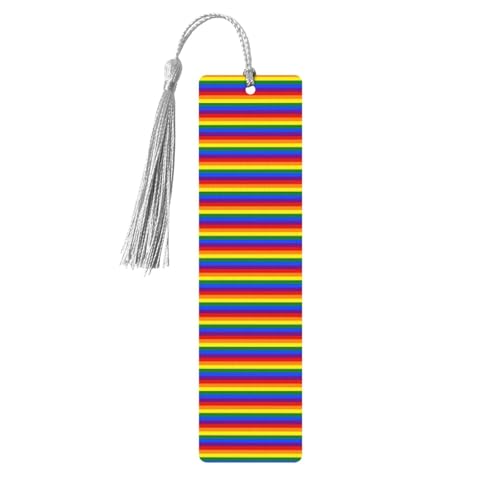Regenbogenmuster-Druck, Holz-Lesezeichen, niedliche Lesezeichen, Etiketten-Ornament für Dekoration, Handwerk, Dekorationen zum Lesen, 5 Stück Regenbogenmuster-Druck, Holz-Lesezeichen, niedliche Lesezeichen, Etiketten-Ornament für Dekoration, Handwerk, Dekorationen zum Lesen, 5 Stück von YUBVCF