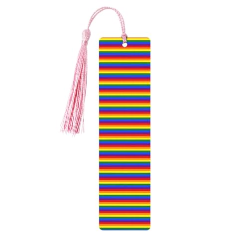 Regenbogenmuster-Druck, Holz-Lesezeichen, niedliche Lesezeichen, Etiketten-Ornament für Dekoration, Handwerk, Dekorationen zum Lesen, 5 Stück Regenbogenmuster-Druck, Holz-Lesezeichen, niedliche Lesezeichen, Etiketten-Ornament für Dekoration, Handwerk, Dekorationen zum Lesen, 5 Stück von YUBVCF